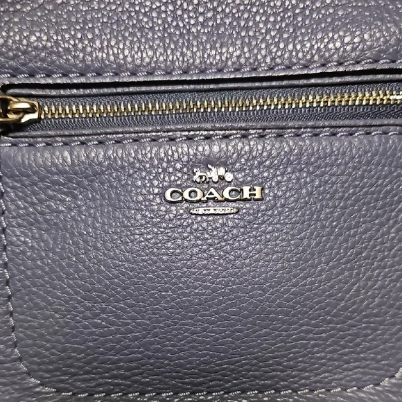 EUC Coach Light Blue Leather Mini Backpack with Elegant Design display picture 3